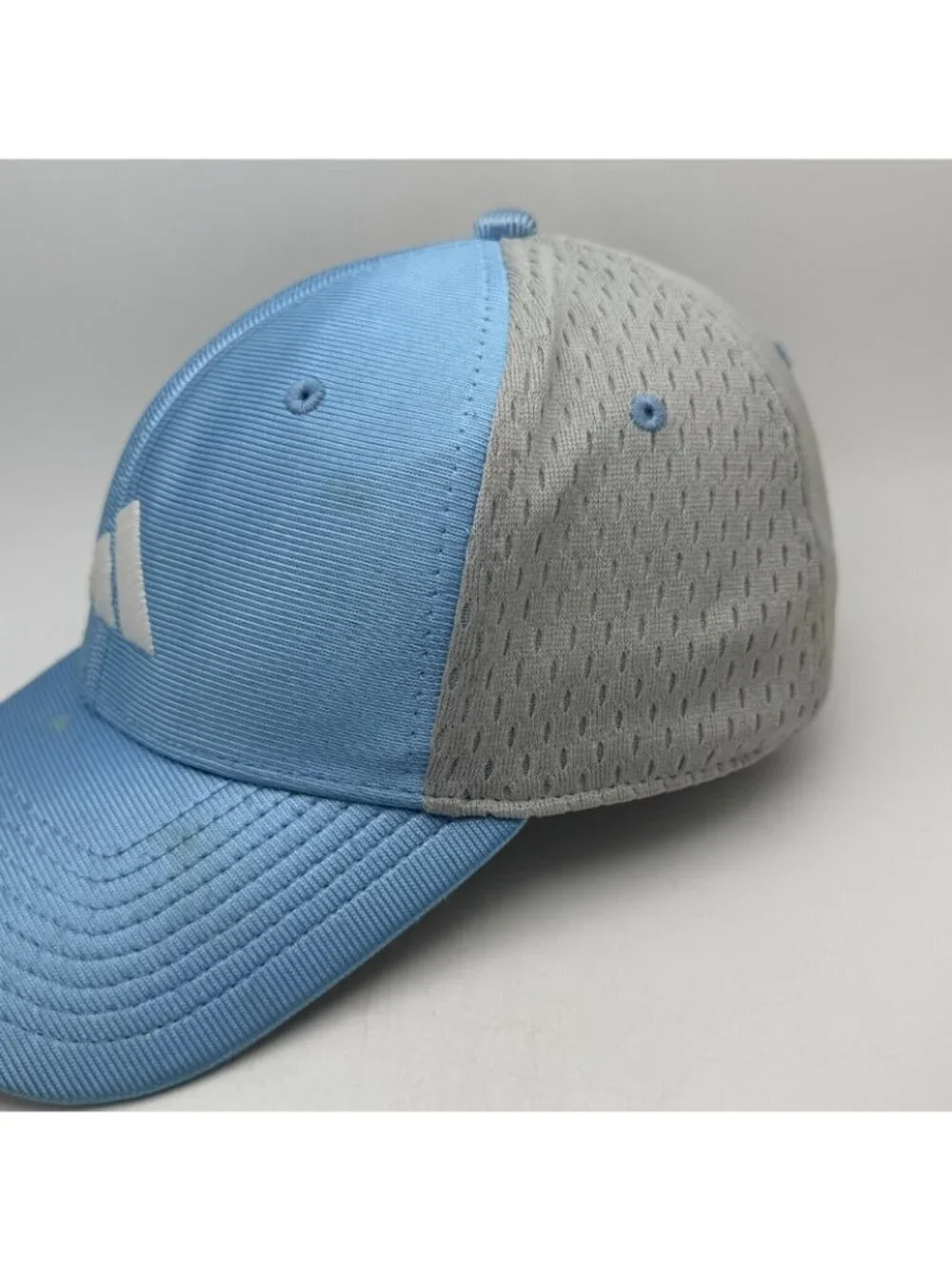 Adidas Men's Blue Grey Mesh Adjustable Baseball Cap Hat One Size